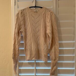 Joie Cream Textured Knit Sweater